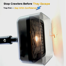 Crawler Buster adjustable-head hinge enables precise angles for awkward pest targets.