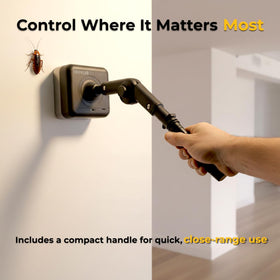 Crawler Buster no-touch-design keeps hands away while targeting wandering insects.