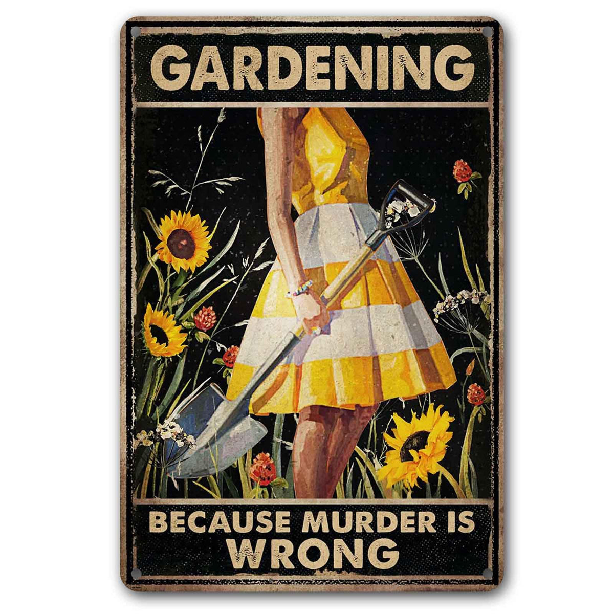 CrazySign funny gardening sign front view boosts outdoor charm and witty decor