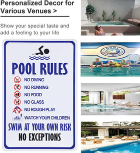 CrazySign tin pool safety sign ready for wall or fence mounting.