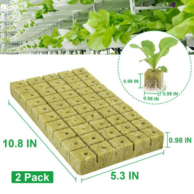 CrazyTerra Rockwool Cubes 1 Inch close-up reveals uniform density for faster rooting