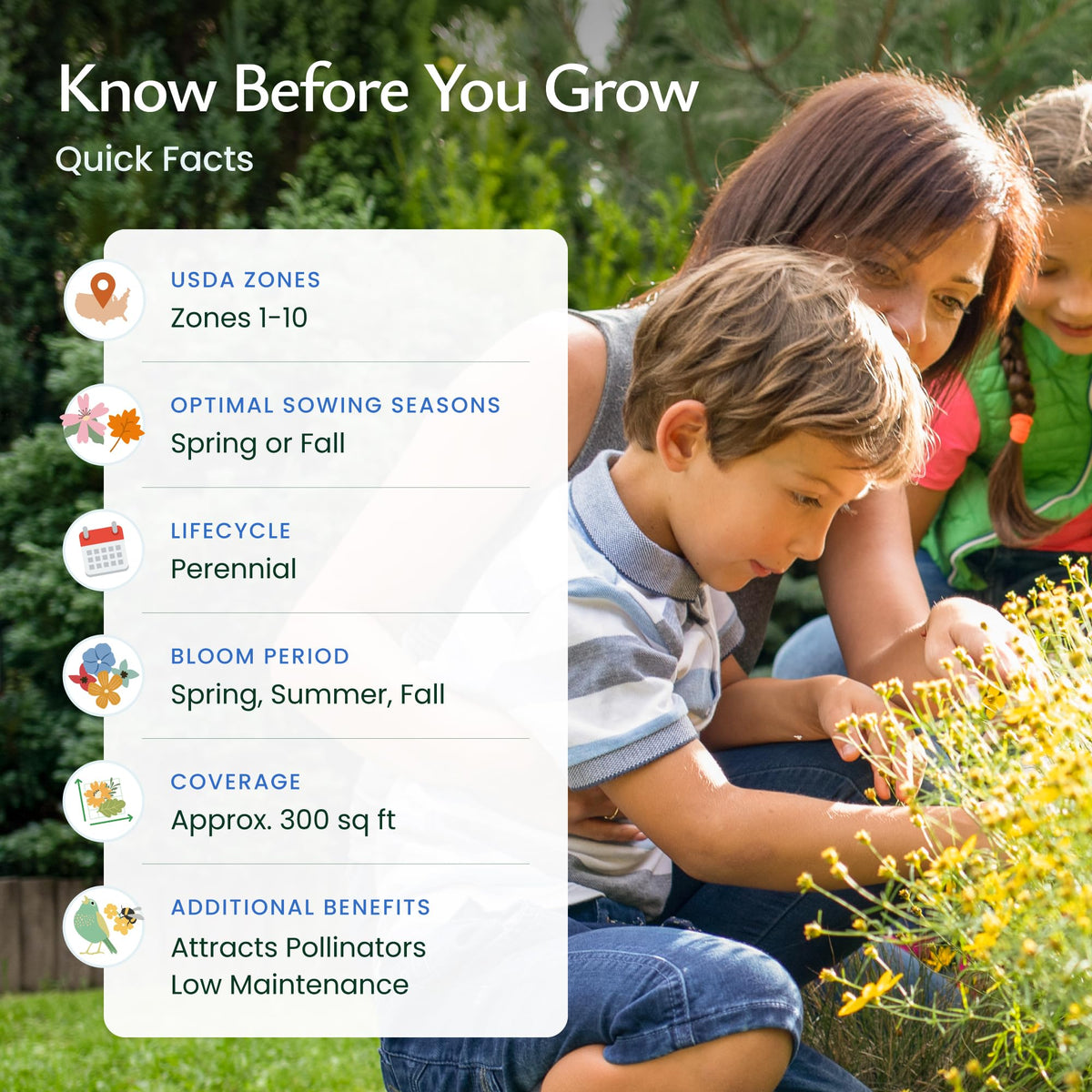 Created By Nature US-grown seeds ensure reliable, quality planting results