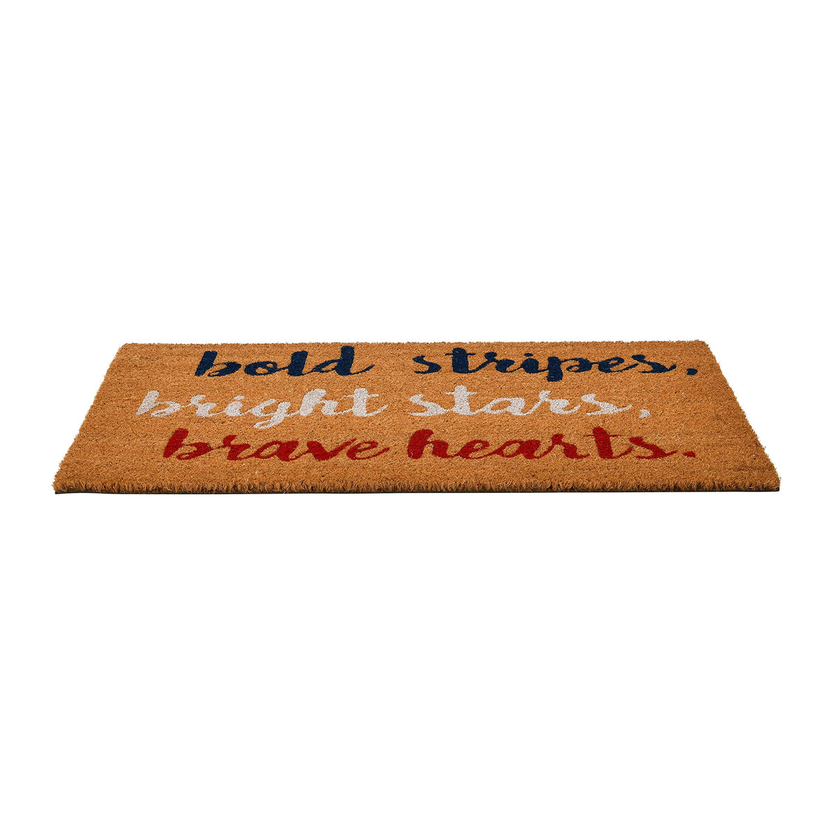 Creative Co-Op Americana front door mat suitable for July 4th celebrations.