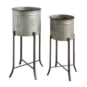 Creative Co-Op no drainage holes for versatile placement over surfaces or liners.