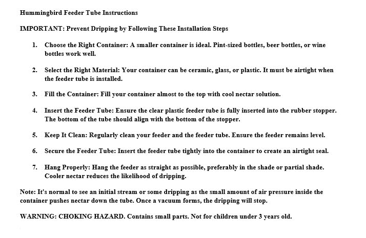 Creative Hobbies durable hummingbird feeder tubes ensure lasting nectar flow.