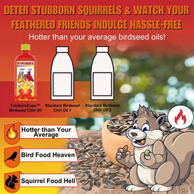 Squirrels stay away from feeders thanks to CreatureCops spicy formula