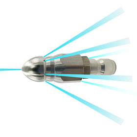 CREEXEON Sewer Jetter Nozzle front jet for debris cutting and pipe cleaning.