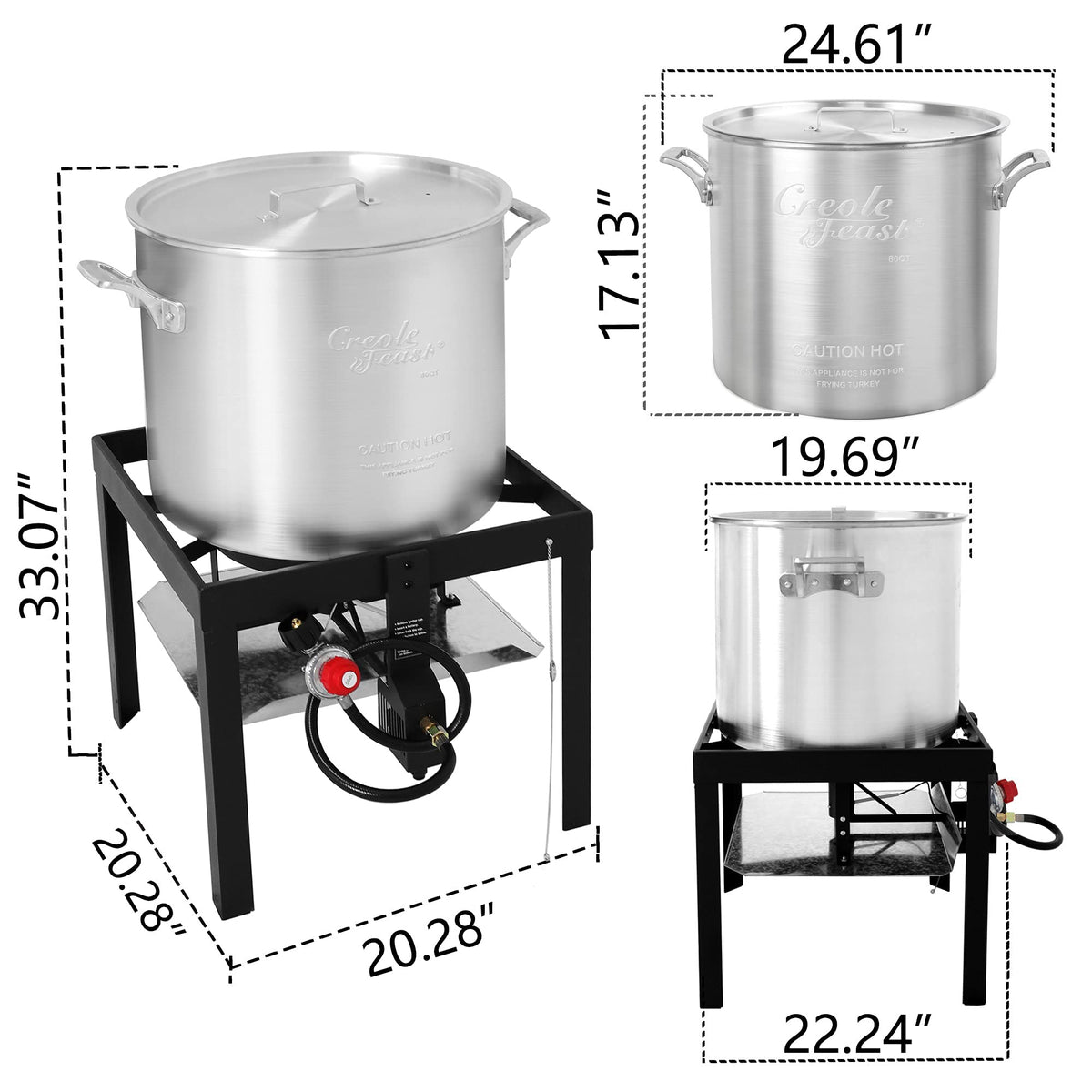 Creole Feast SBK0801 black-silver finish adds durability and style