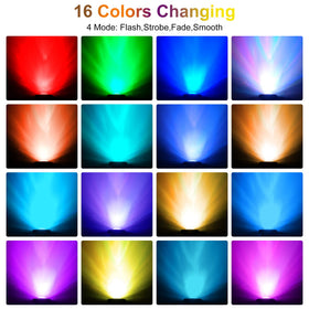 CREPOW 3-in-1 pond lights with 18 LEDs delivering bright color effects