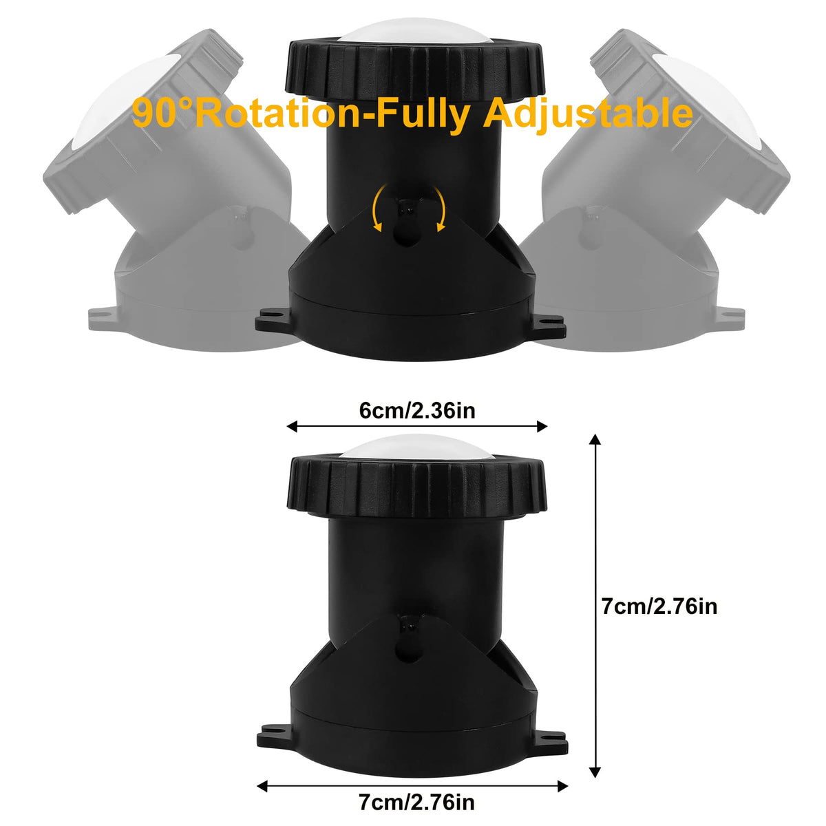 CREPOW adjustable head pond light to aim colors precisely along water features