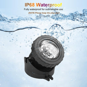 CREPOW aquarium and fountain light for vivid color accents with low-voltage safety