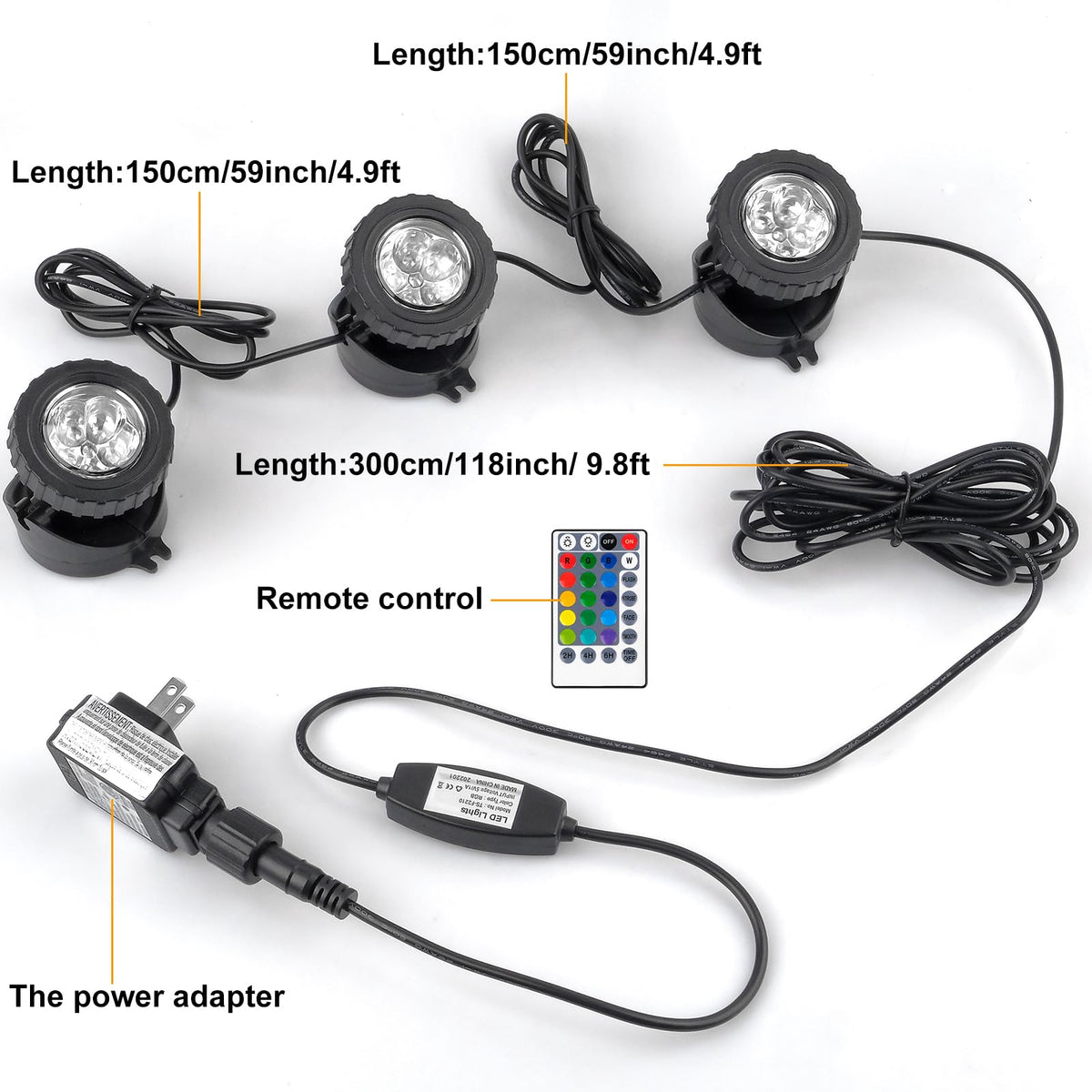 CREPOW IP68 submersible lights fully waterproof for pond installations