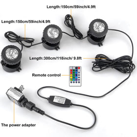 CREPOW IP68 submersible lights fully waterproof for pond installations