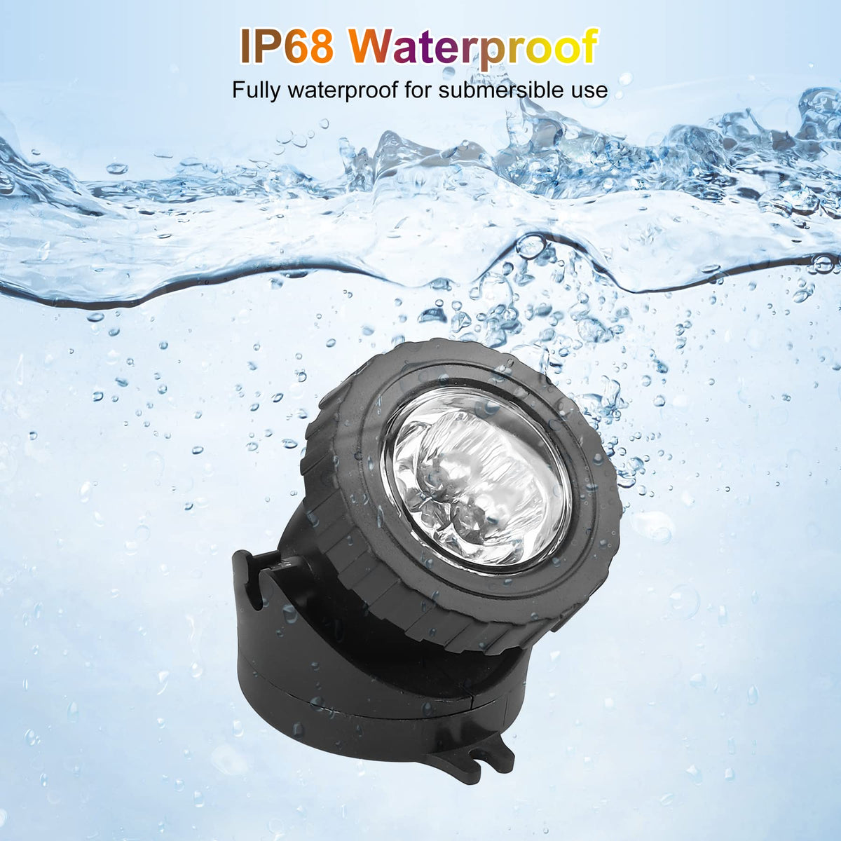 CREPOW pond lights installed on ground or wall for landscape lighting