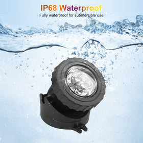 CREPOW pond lights installed on ground or wall for landscape lighting
