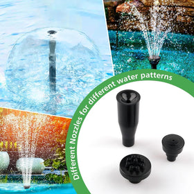 CREPOW pump with 3 nozzles offers four decorative water patterns