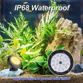 CREPOW 54-LED array delivers bright, even illumination for ponds and pools.