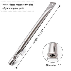 Criditpid stainless steel burner tube compatible with Kenmore grills improves heat distribution
