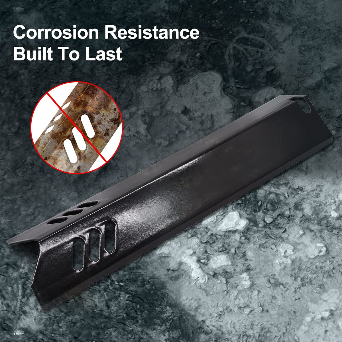 Criditpid durable porcelain steel shield resists rust and heat