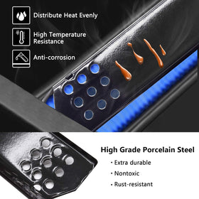 Criditpid 5-pack heat shields protect burners during cooking.