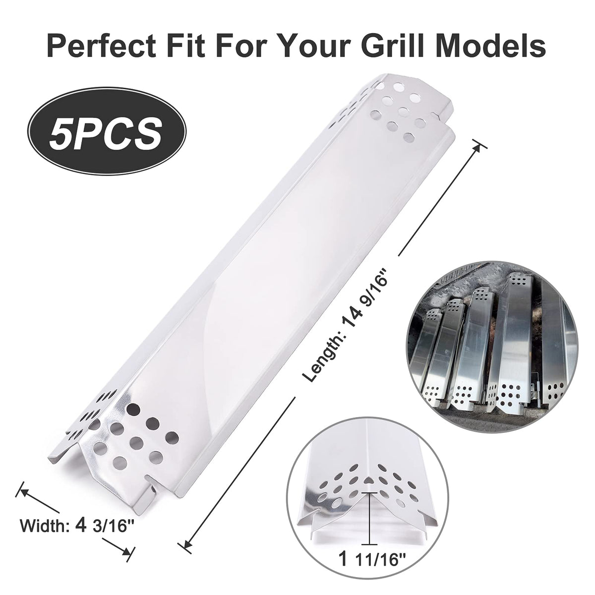 Criditpid Nexgrill burner cover detail with durable stainless steel protection