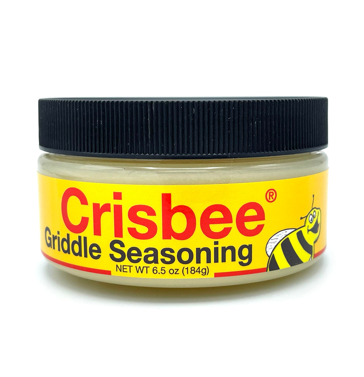 Crisbee Griddle Seasoning bottle front view, ready to nourish non-stick griddles.