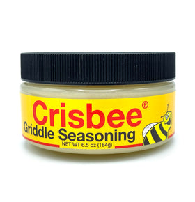 Crisbee Griddle Seasoning bottle front view, ready to nourish non-stick griddles.