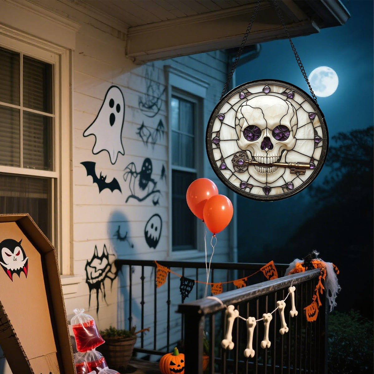 CRISGIF indoor outdoor friendly window decor brightens porches with seasonal charm.