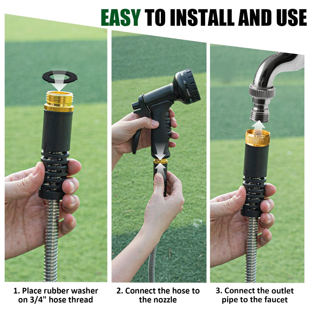 Crixny 50ft hose extension option allows extending reach without swapping hoses.