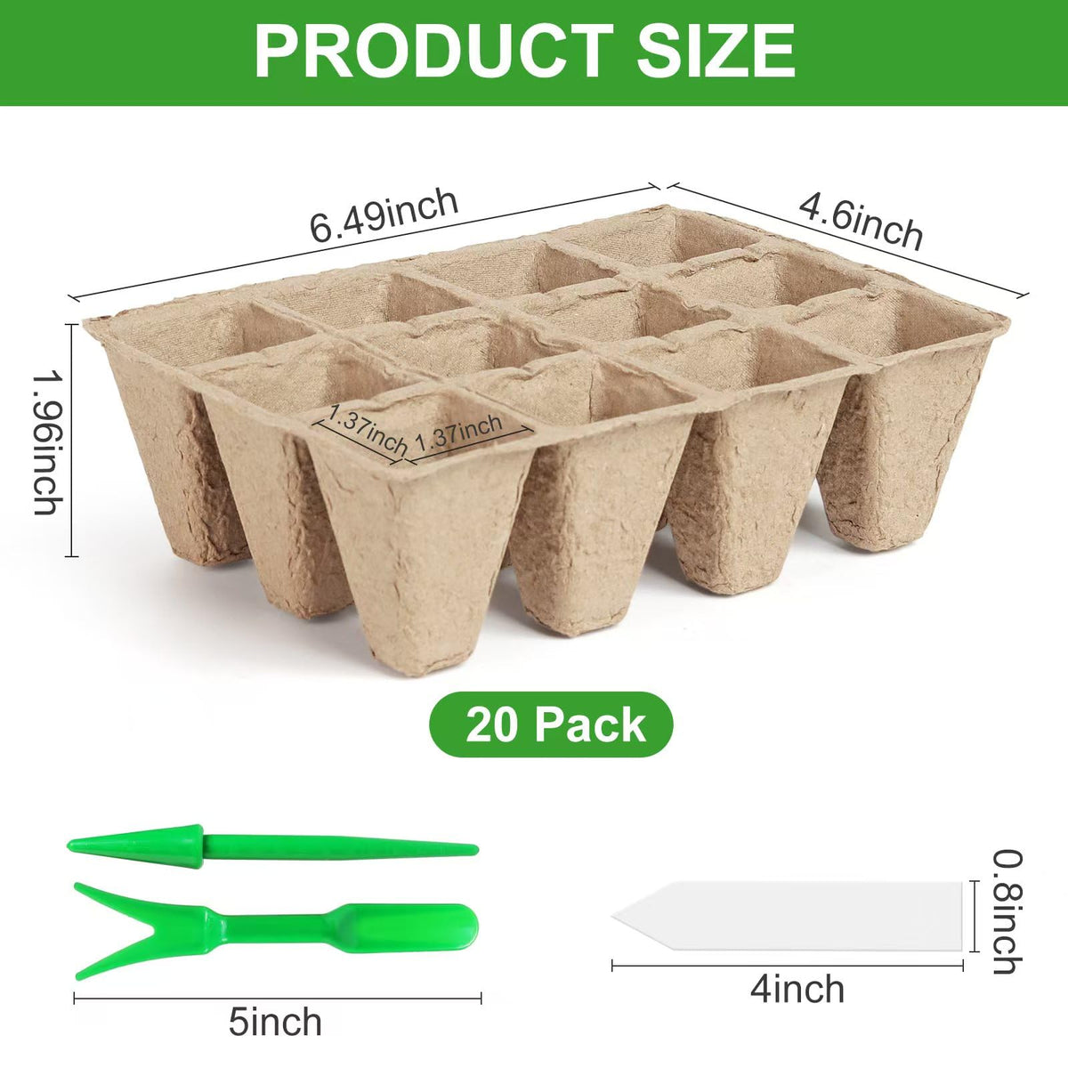 CRNHIGY peat pots and trays support organized seed starting