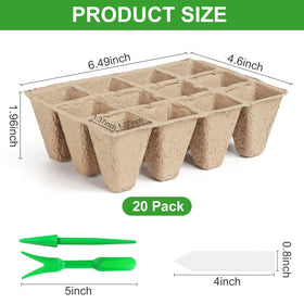 CRNHIGY peat pots and trays support organized seed starting