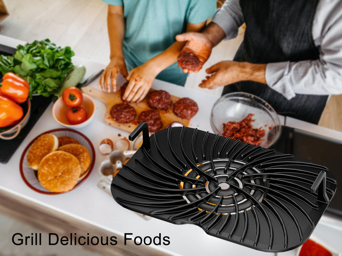 Croask quick-grilling capability helps save time during meal prep.