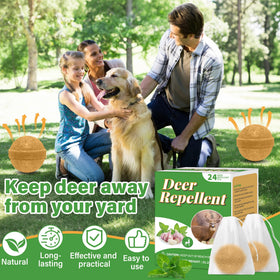 Crobirware deer deterrent perimeter image displaying scent barrier around landscape.