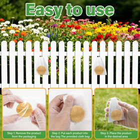 Crobirware hanging mesh bags demonstrate simple, elevated placement for stronger deterrence.