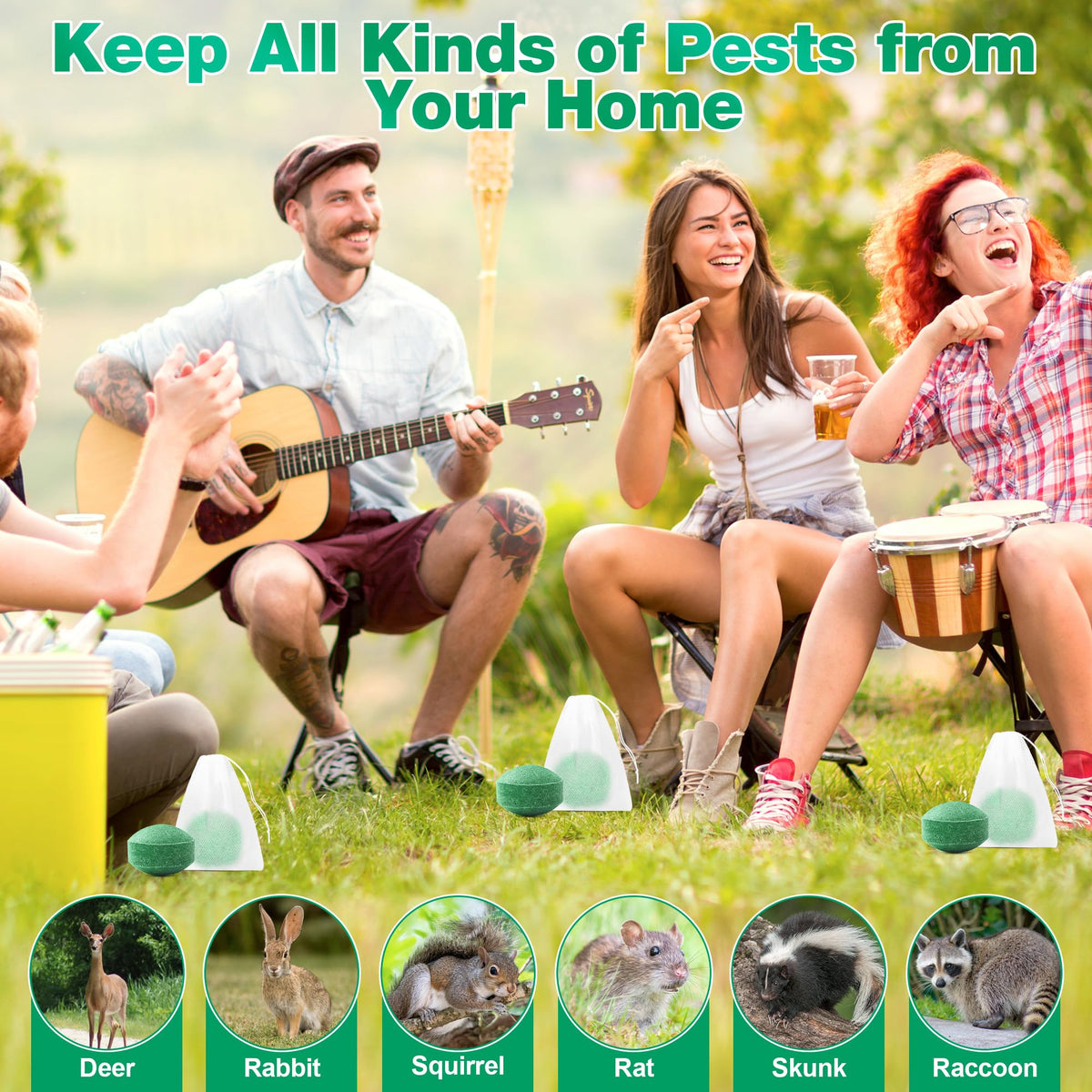 Crobirware peppermint and lemongrass scent repels critters without harming pets.