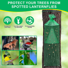 Crobirware trap hanging on tree illustrating easy outdoor setup