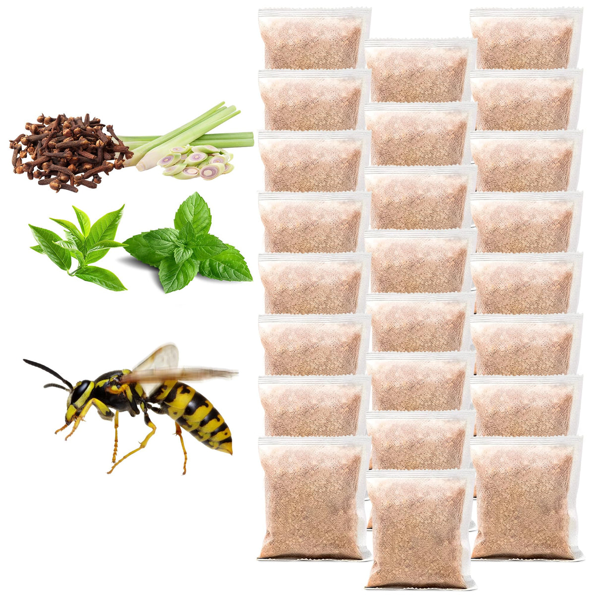 Crobirware Wasp Repellent Pouches front view for outdoor patio protection.