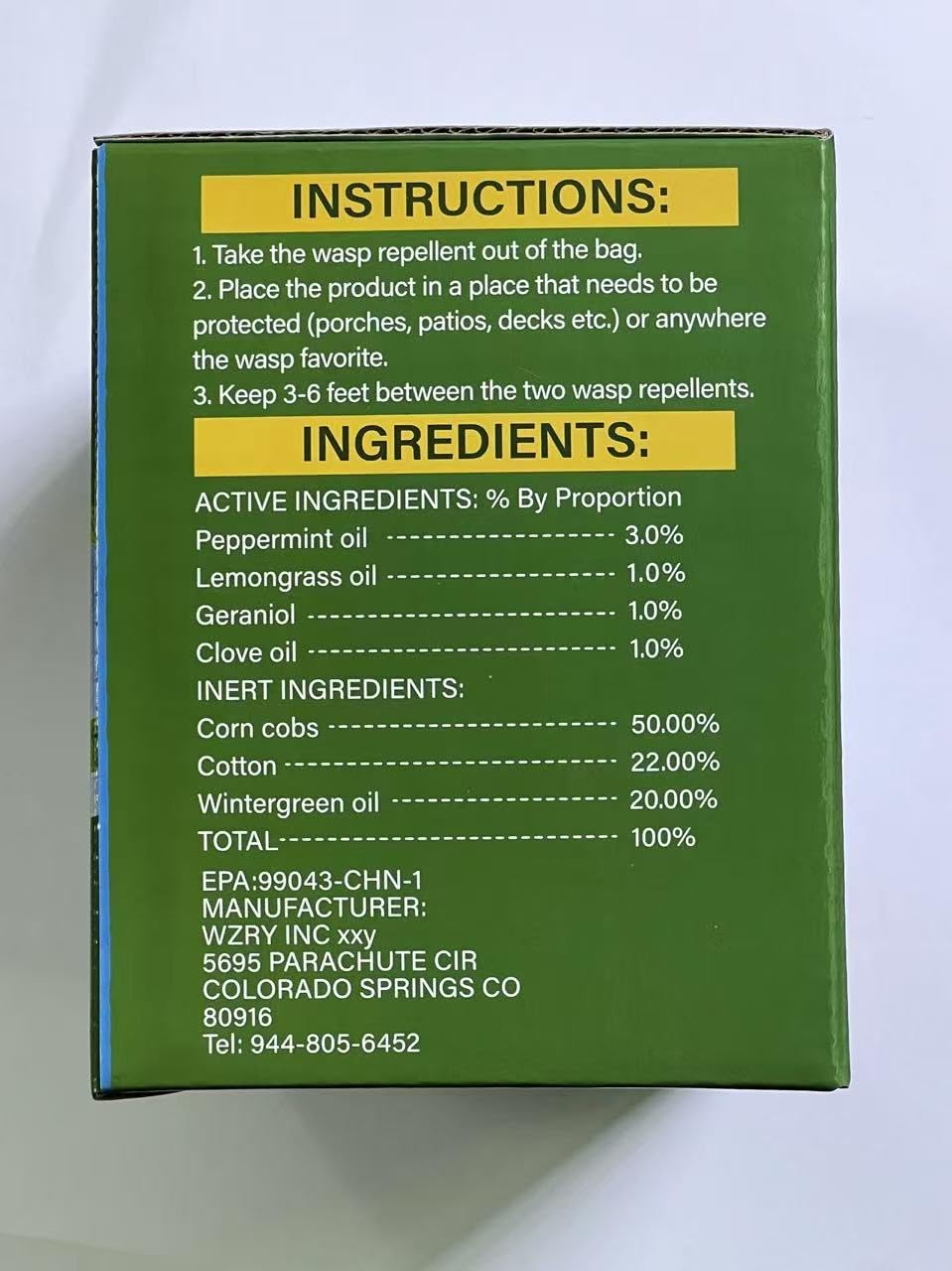 Multi-pest deterrent suitable for yard, garden, camping and more.