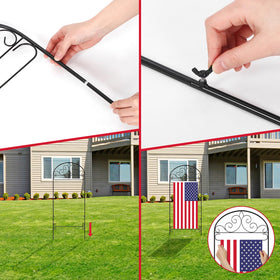 CroBlissful easy-assembly flag stand enables quick flag changes