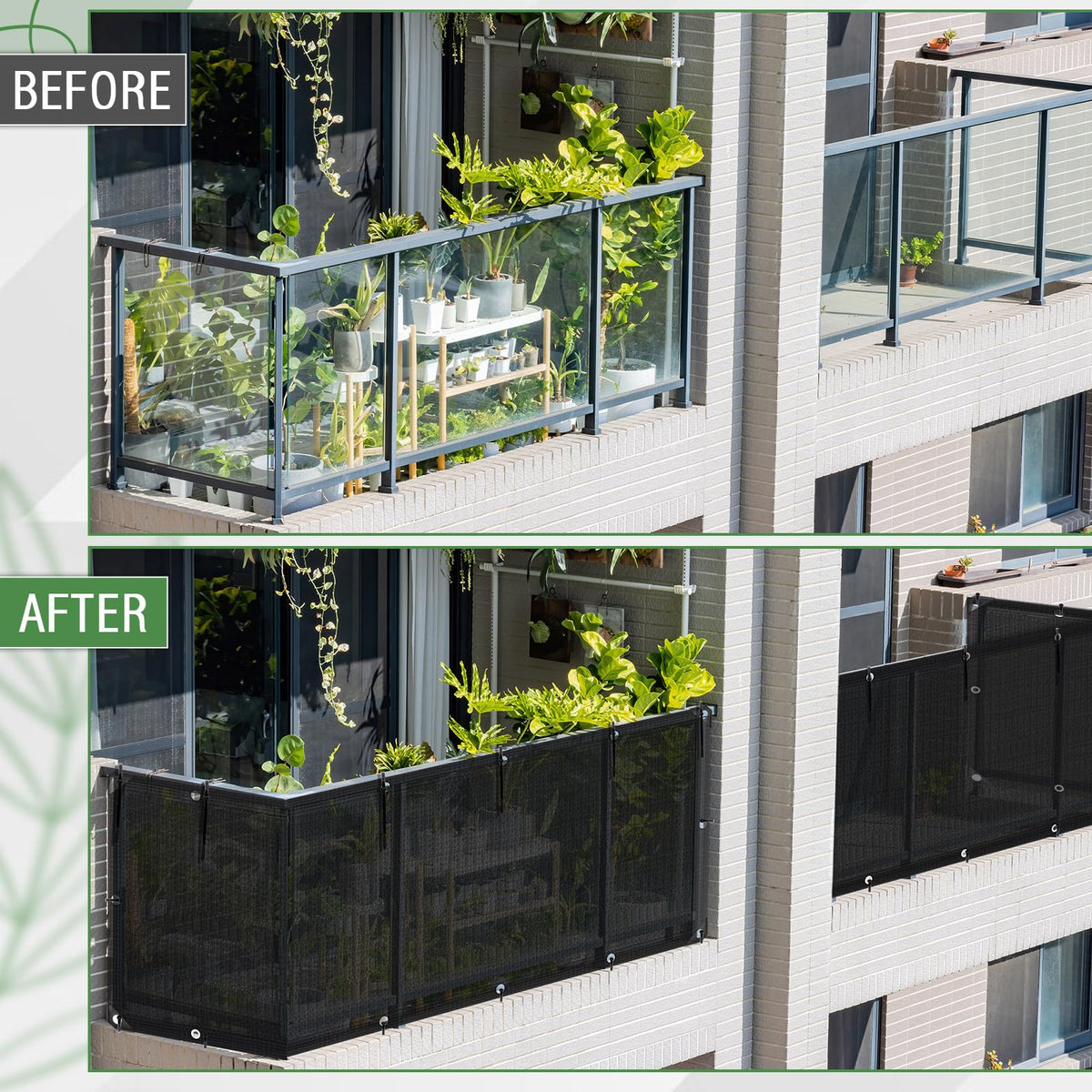 CroBlissful privacy mesh shields outdoor space while keeping air flow.