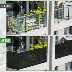 CroBlissful privacy mesh shields outdoor space while keeping air flow.