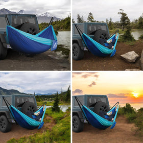 CROSSHIP outdoor camping hammock stand supports comfort anywhere you park.