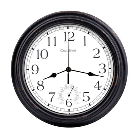 Crosstime bronze retro clock adds vintage decor to any room.