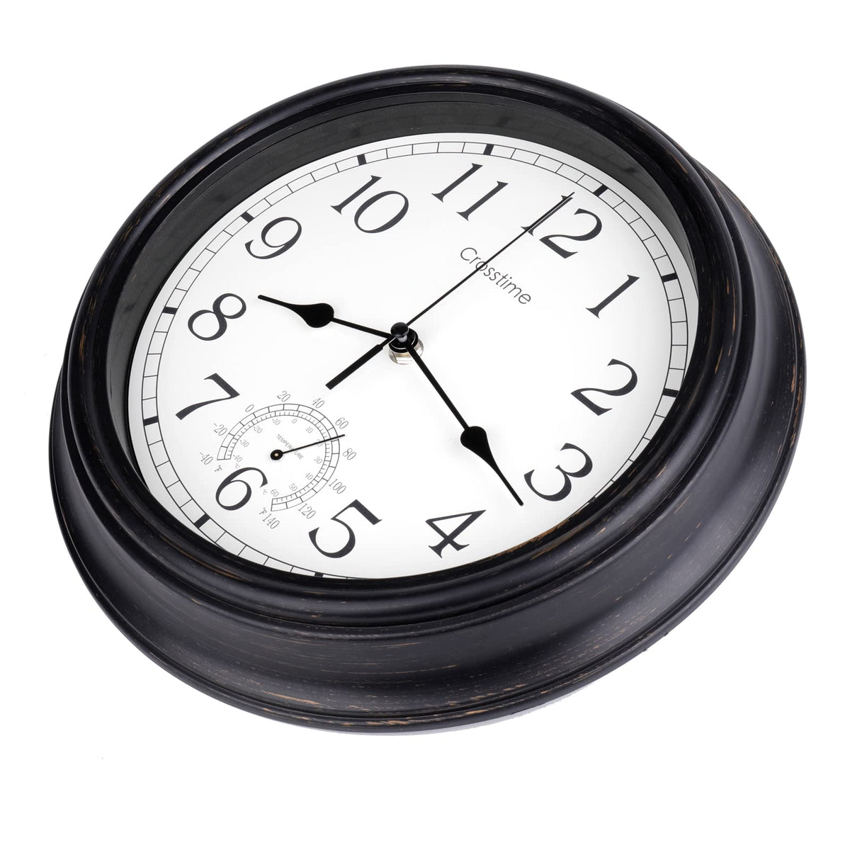Crosstime durable design keeps dial clean with flat glass lens.
