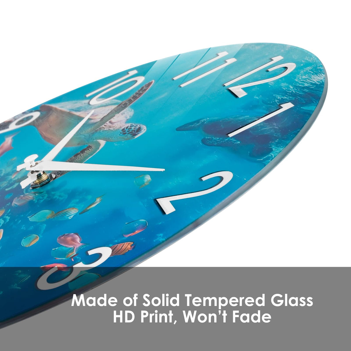 Crosstime tropical reef theme clock with coral and fish, ideal for poolside decor.