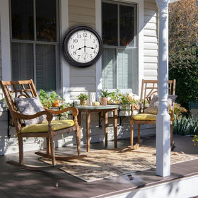 Crosstime thermometer-enabled clock shows indoor-outdoor temperature at a glance.