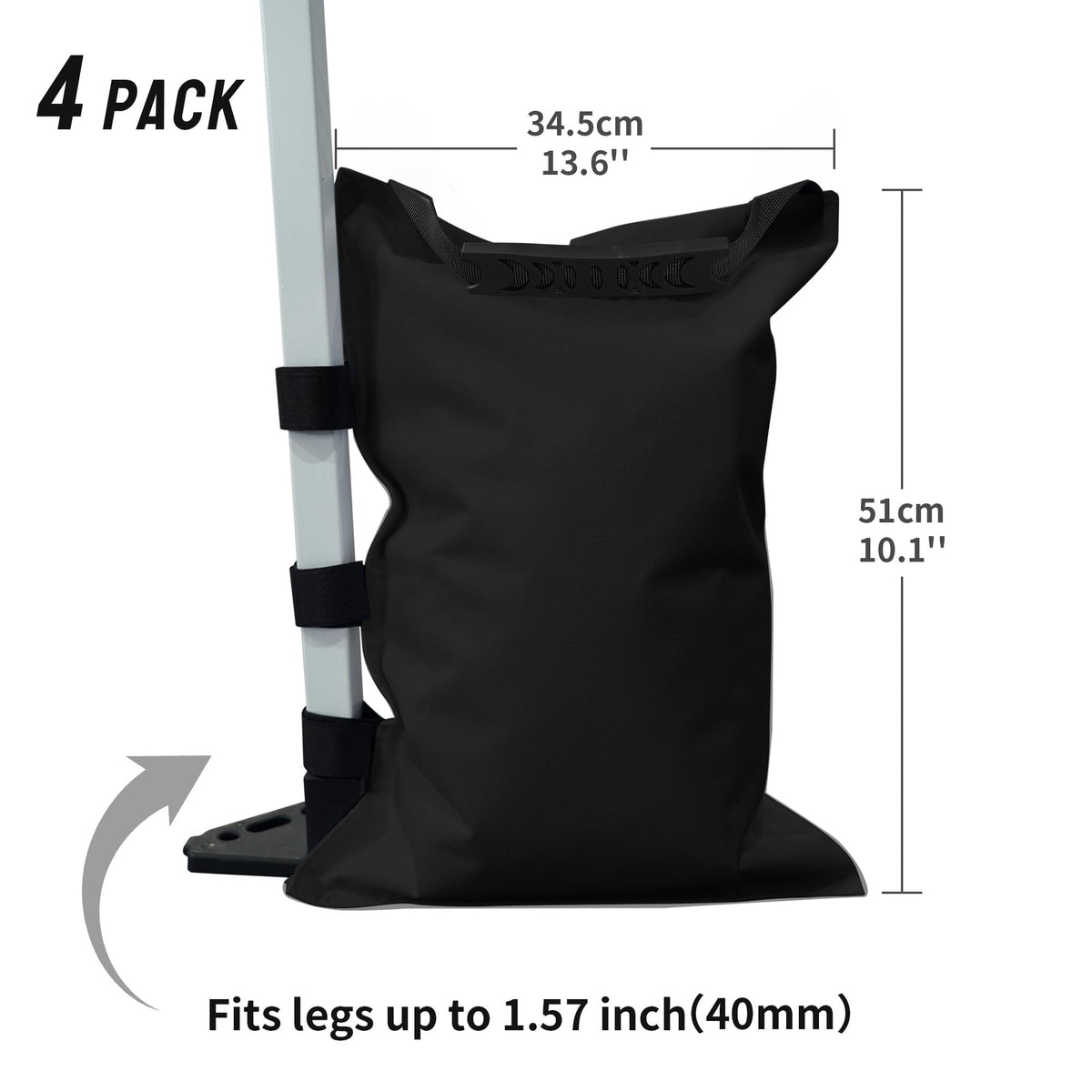CROWN SHADES empty sandbags are easy to fill with sand, gravel, or stones.