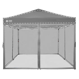 CROWN SHADES gazebo mosquito net on 10x10 canopy provides bug protection