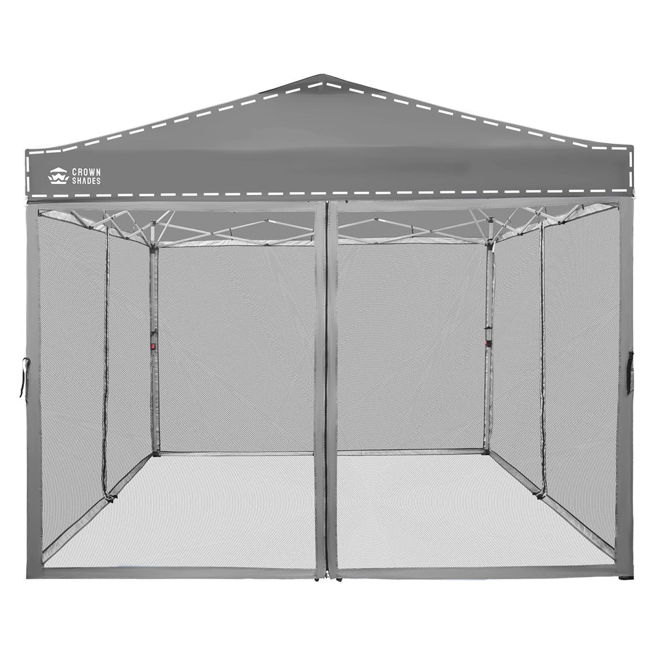 CROWN SHADES gazebo mosquito net on 10x10 canopy provides bug protection