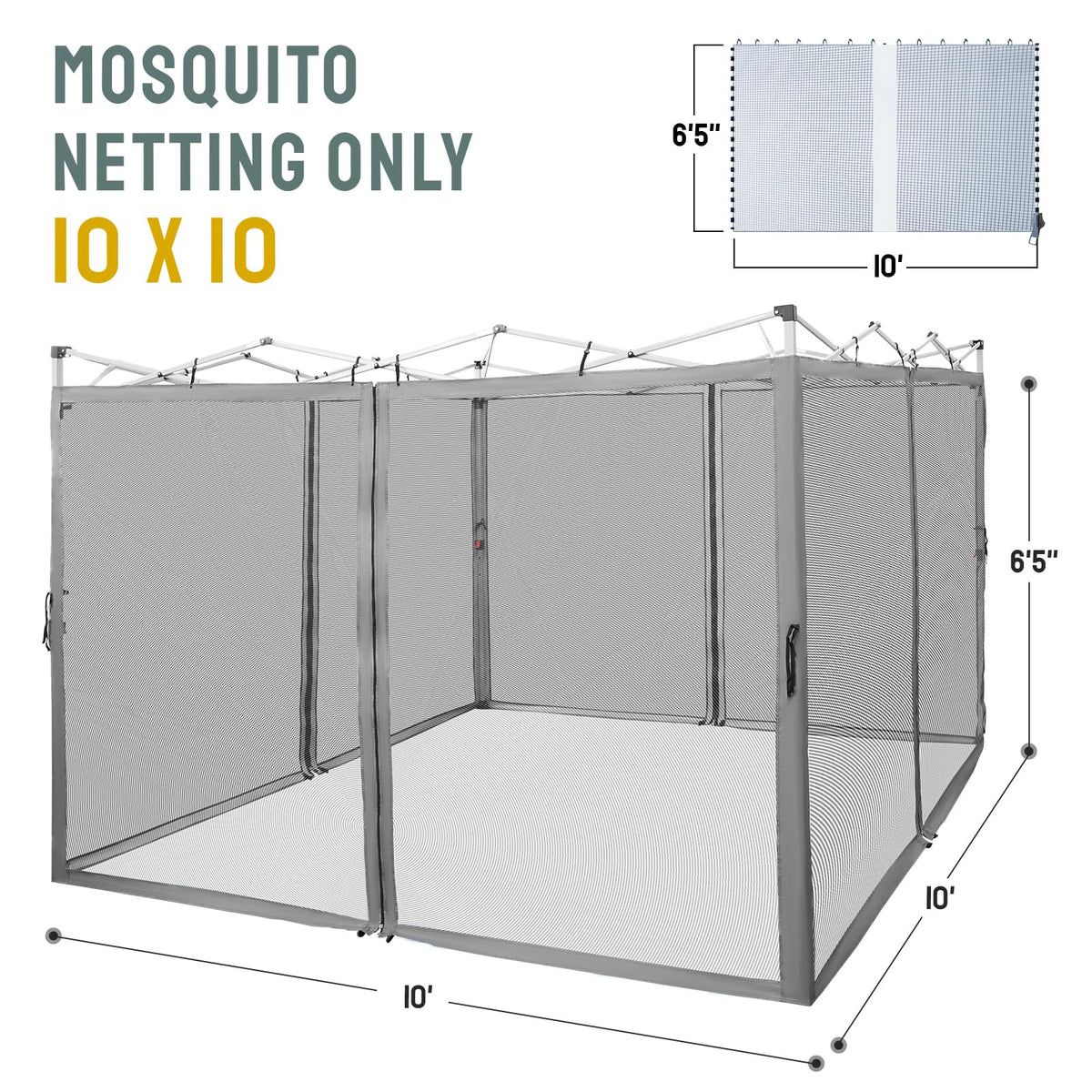 Replacement netting only for 10x10 gazebos; frame not included